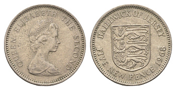 Джерси 5 пенсов 1968 герб, Елизавета II (1952-2022) KM 32 медно-никель 4592-754