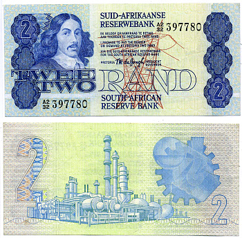 ЮАР 2 ранда 1978-1981 подпись 5 Pick 118а бумага UNC (пресс) 2197-5-1-1