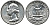 США 25 центов (квотер) 1964 Вашингтон KM 164 серебро UNC 00-00