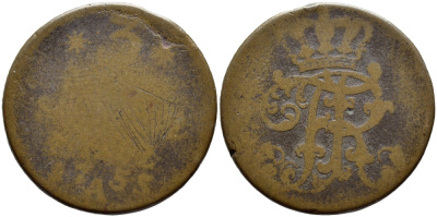 Бранденбург-Пруссия 3 пфеннига 1755 А Olding 155 медь 87-556