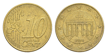 Германия 10 евроцентов 2003 J KM 210 нордик 4649-1231