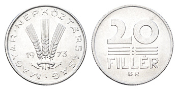 Венгрия 20 филлеров 1973 BP KM 573 алюминий UNC 4665-1113