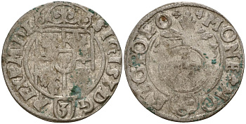 Польша 3 полкера (3 полторака - 1 крейцер) 1623 Сигизмунд III Ваза (1587-1632) Gorecki B.23, KM 41 серебро 4158-931