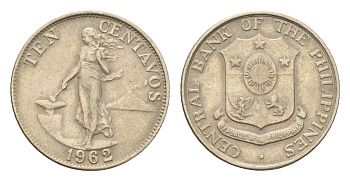 Филиппины 10 сентаво 1962 KM 188 медь цинк никель 4668-663