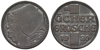 Германия, Ахен 1 грошен 1920 Северный Рейн-Вестфалия, нотгельд Funck 1.5? железо 4119-514