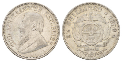 ЮАР 2 1/2 шиллинга 1896 KM 7 серебро 1531-1411