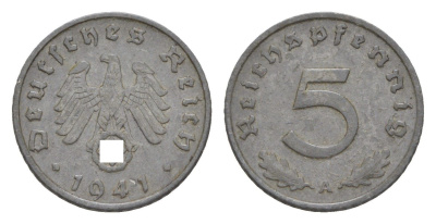 Германия 5 рейхспфеннигов 1941 A KM 100, J.370 цинк 4613-454