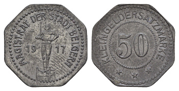 Бельгерн 50 пфеннигов 1917 Funck 33.3, Men05 1706.3, Men18 2201.3 цинк 1527-1442