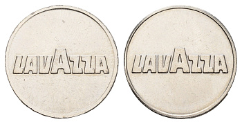 Италия жетоны для торговых автоматов Lavazza диаметр 26 мм, вес 6,3 гр нержавеющая сталь 4670-945