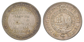 Великобритания, Сомерсет - Бристоль 1 шиллинг 1811 Содействие торговле Dalton 28, Davis 38 серебро 1526-713