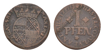 Корвей 1 пфенниг 1715 KM 126 медь 633-1142