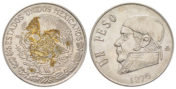 Мексика 1 песо 1976 Хосе Мария Морелос KM 460 медно-никель aUNC 4628-1037