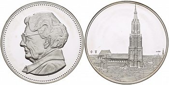 НИДЕРЛАНДЫ МЕДАЛЬ 2004 ЮЛИАНА ПРИНЦЕССА НИДЕРЛАНДОВ (1909-2004) серебро PROOF 05-140-32