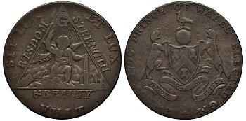 Великобритания 1/2 пенни 1794 24 ноября 1790 выборы принца Уэльского Dalton & Hamer 370 медь 1524-624