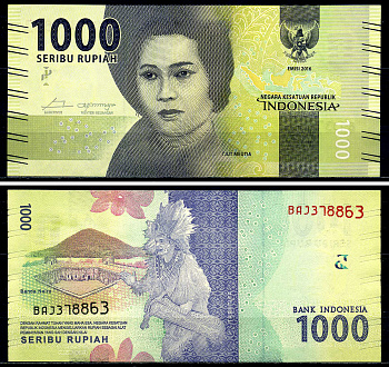 Индонезия 1000 рупий 2016 Pick 154 бумага UNC (пресс) 446-77-3