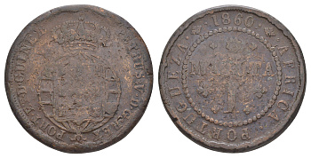 Ангола 1 макута 1860 KM 59 медь 1524-942