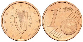 Ирландия 1 евроцент 2009 KM 32 сталь плакированная медью 4147-669