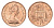 Великобритания 1 пенни 1971 Елизавета II (1952-2022) KM 915, Spink 4237 (B1) бронза UNC 4696-743