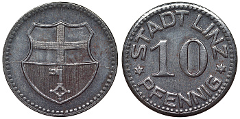 Германия, Линц 10 пфеннигов ND Рейнлянд-Пфальц, нотгельд Funck 298.1 железо 4119-447