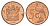 ЮАР 5 центов 1999 герб, райский журавль KM 160 сталь плакированная медью UNC 4687-227