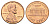 США 1 цент 1959 D, Линкольн KM 201 медь цинк UNC 214-664