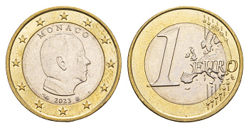Монако 1 евро 2023 KM 194 биметалл UNC 4654-824
