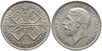 Великобритания 2 шиллинга = 1 флорин 1931 Георг V (1910-1936) KM 834, Spink 4038 серебро 1518-345