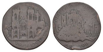 Великобритания, Йоркшир, Йорк 1/2 пенни 1795 токен Dalton & Hamer 63 медь 1526-734