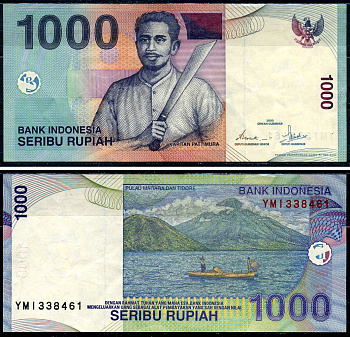 Индонезия 1000 рупий 2000 Pick 141a бумага 6280-67-3-2