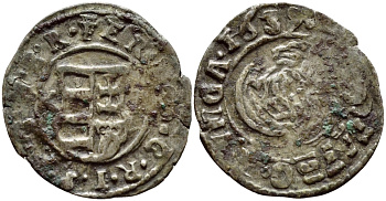 Венгрия 1 денар 1539 К-В, Фердинанд I (1526-1564), мадонна с младенцем серебро 3896-911