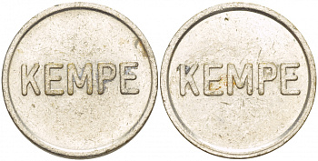 ЕВРОПА ЖЕТОН ND KEMPE белый металл 4544-922