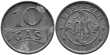 Нидерланды, Харлинген жетон на газ в 10 центов ND (1942) 99-1145