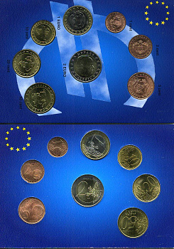 МОНАКО ЕВРОНАБОР ИЗ 8 МОНЕТ 2001-2002 В КАРТОННОМ БУКЛЕТЕ UNC 3-4-3-38