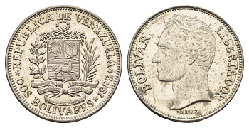 Венесуэла 2 боливара 1989 Симон Боливар Y 43a сталь плакированная никелем 4662-942