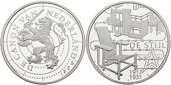 НИДЕРЛАНДЫ МЕДАЛЬ СЕРИИ ИСТОРИЯ НИДЕРЛАНДОВ, АВАНГАРДИСТСКОЕ ОБЪЕДИНЕНИЕ ГОЛЛАНДСКИХ АРХИТЕКТОРОВ И ХУДОЖНИКОВ (СТИЛЬ) (1917-1931), ДИАМЕТР 30 ММ. медно-никель 02-230-57