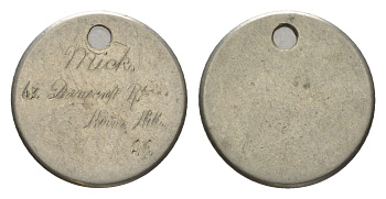 Нидерланды жетон диаметр 19 мм, вес 2,4 гр белый металл 4623-1047