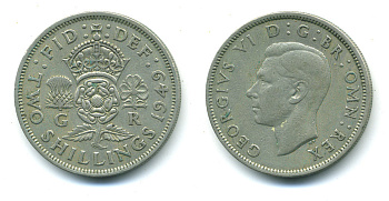 Великобритания 2 шиллинга (флорин) 1949 Георг VI (1936-1952) KM 878, Spink 4107 медно-никель 4383-242