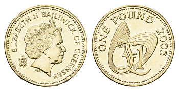 Гернси 1 фунт 2003 KM 110 никель латунь UNC 4660-847