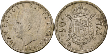 Испания 50 песет 1983 Хуан Карлос I (1975-2014) KM 825 медно-никель    180-546