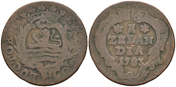 Зеландия (Zeeland), Нидерланды 1 дуит 1783 KM 101 медь 4577-143