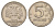 Россия 5 рублей 1997 ММД Y 606 медь плакированная медно-никелем 4703-855