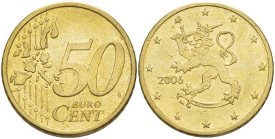 Финляндия 50 евроцентов 2006 М KM 103 нордик 4543-112