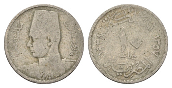 Египет 10 миллим 1938 KM 364 медно-никель 4660-1213