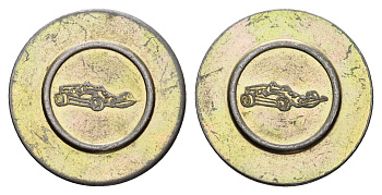 Италия жетон для аренды машине на картинге диаметр 24 мм, вес 5,2 гр нержавеющая сталь 4670-831