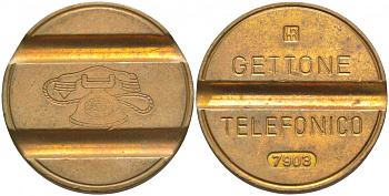 ИТАЛИЯ ТЕЛЕФОННЫЙ ЖЕТОН № 7903 латунь 73-1032