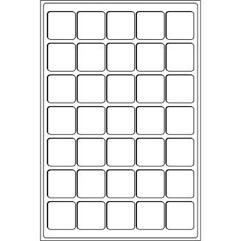 Вкладыш велюровый на 35 ячеек для монет диаметром до 39 мм., 2 штуки. 331597-c