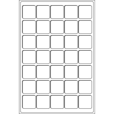 Вкладыш велюровый на 35 ячеек для монет диаметром до 39 мм., 2 штуки. 331597-c