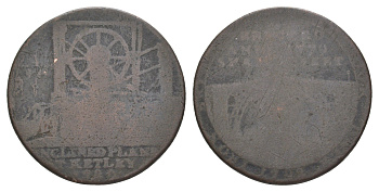 Великобритания, Шропшир - Коолбрукдейл 1/2 пенни 1792 токен Dalton & Hamer 14 медь 4642-444