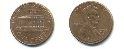 США 1 ЦЕНТ 2004 D ЛИНКОЛЬН KM 201b цинк плакированный медью 86-456