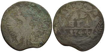 Россия деньга 1744 Елизавета (1741-1761), Красный монетный двор Биткин 352 медь 259-1123